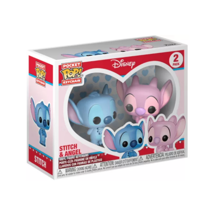 Disney Lilo & Stitch - Pack 2 Porte-clés Pocket POP - Stitch & Angel