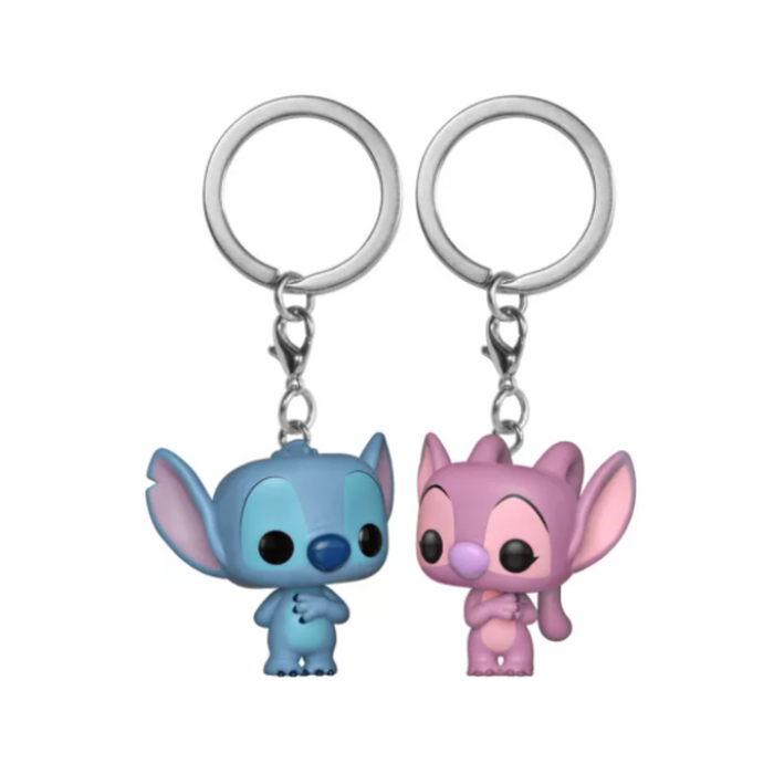 Disney Lilo & Stitch - Pack 2 Porte-clés Pocket POP - Stitch & Angel