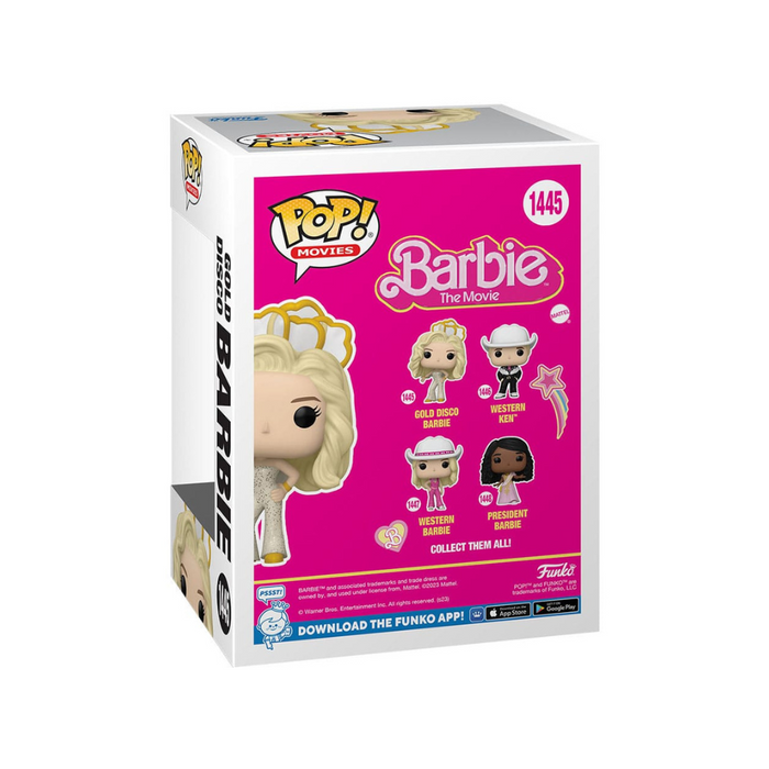 Barbie le film - Figurine POP N° 1445 - Barbie en Tenue Disco Or
