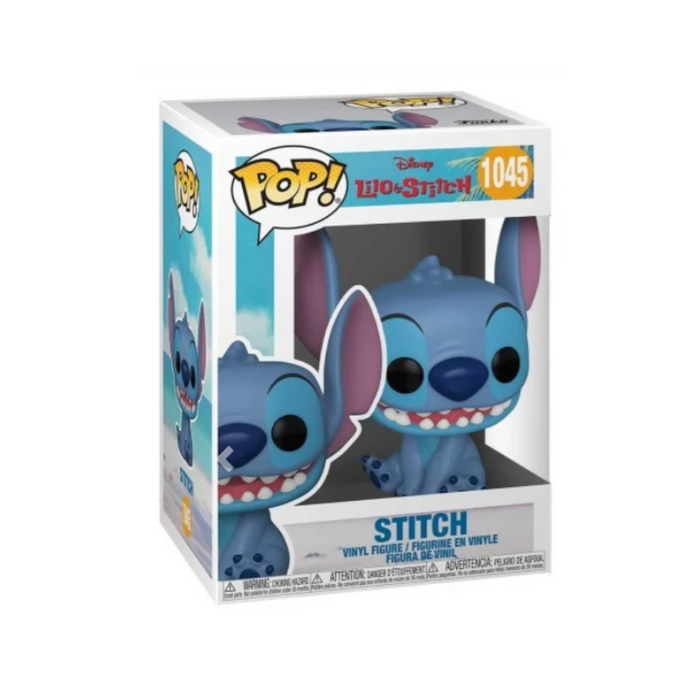 Disney Lilo & Stitch - Figurine POP N° 1045 - Stitch assis qui sourit - Stitch Smiling Seated