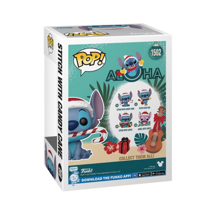 Disney Lilo & Stitch - Figurine POP N° 1502 - Stitch avec sucre d'orge Noël