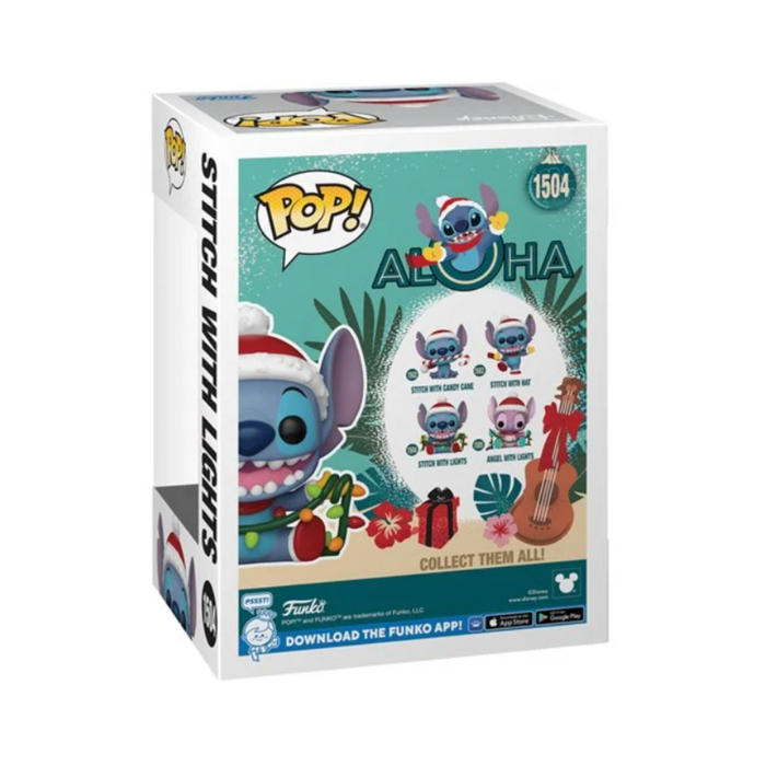 Disney Lilo & Stitch - Figurine POP N° 1504 - Stitch avec guirlandes