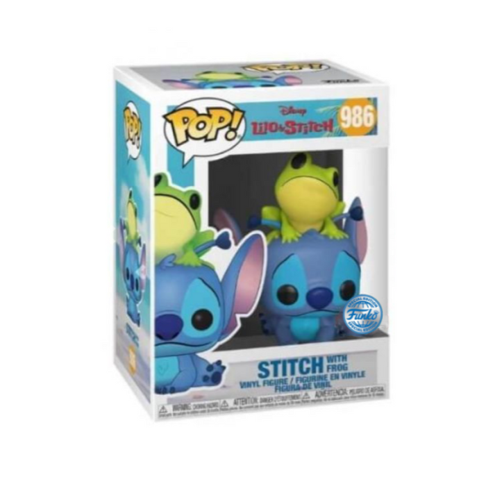 Disney Lilo & Stitch - Figurine POP N° 986 - Stitch avec grenouille / with Frog "Edition Speciale"