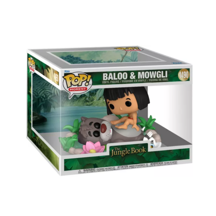 Disney Le Livre de la Jungle - Figurine POP Moment N° 1490 - Baloo & Mowgli