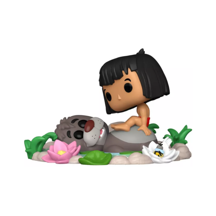 Disney Le Livre de la Jungle - Figurine POP Moment N° 1490 - Baloo & Mowgli