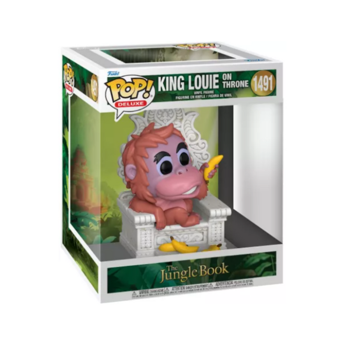 Disney Le Livre de la Jungle - Figurine POP Deluxe N° 1491 - Roi Louie sur le Trône