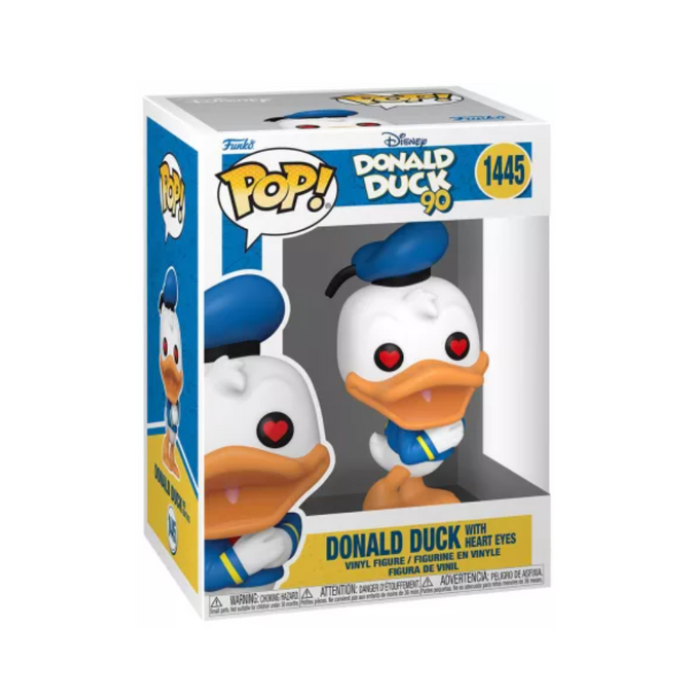 Donald Duck 90 ans - Figurine POP N° 1445 - Donald Duck avec yeux en cœur