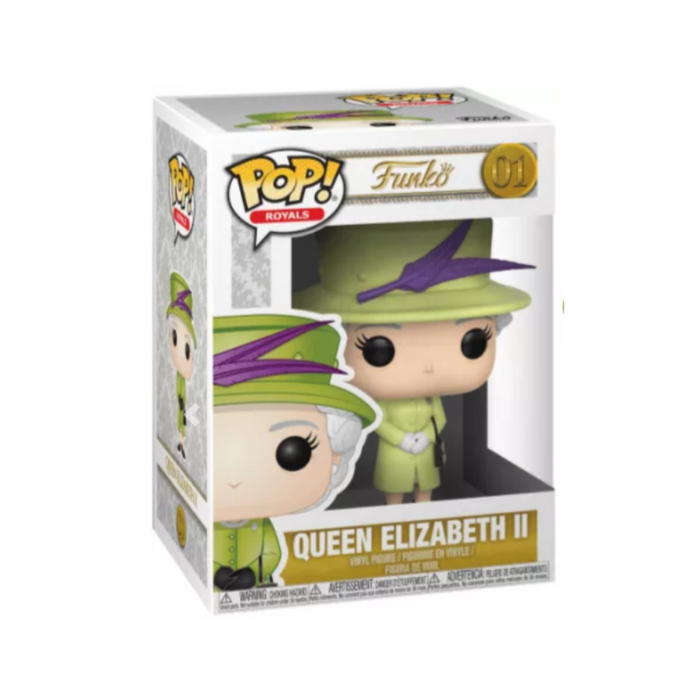 La Famille Royale - Figurine POP N° 01 - La Reine Elizabeth II avec tenue verte - Queen Elizabeth II with green suit