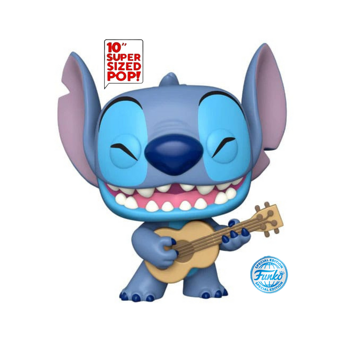 Disney Lilo & Stitch - Figurine POP Super Sized N° 1419 - Stitch avec ukulélé