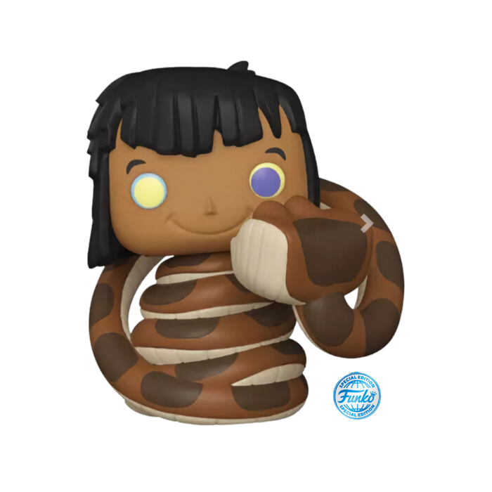 Disney Le Livre de la Jungle - Figurine POP N° 987 - Mowgli avec Kaa Edition Exclusive