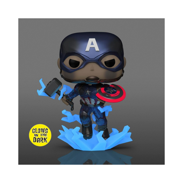 Marvel Avengers Endgame - Figurine POP N° 1198 - Captain America Métallique & GITD