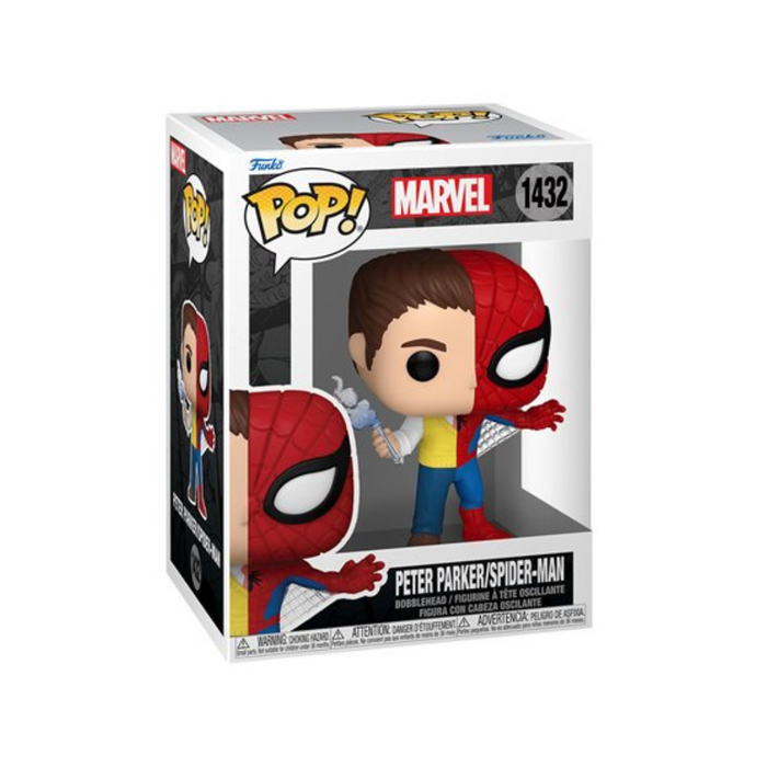 Marvel Comics - Figurine POP N° 1432 - SpiderMan/Peter Parker Split-Moitié