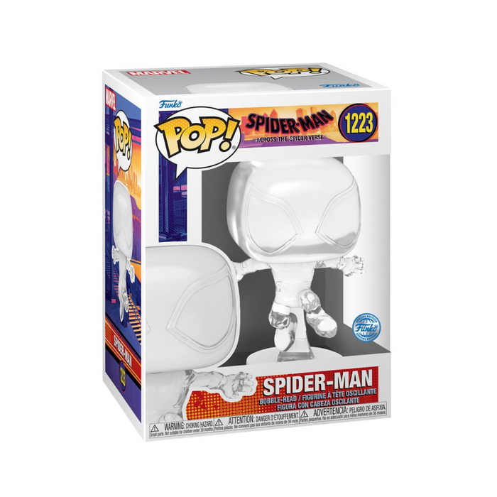 Marvel SpiderMan Across the Spiderverse - Figurine POP N° 1223 - Spiderman Transparent