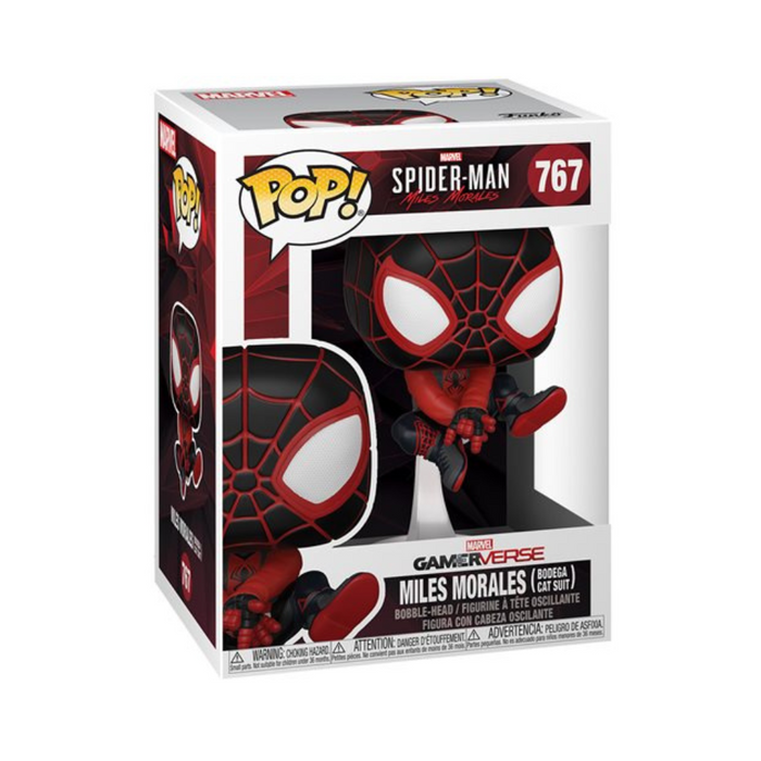 Marvel SpiderMan - Figurine POP N° 767 - Miles Morales combinaison de chat Bodega