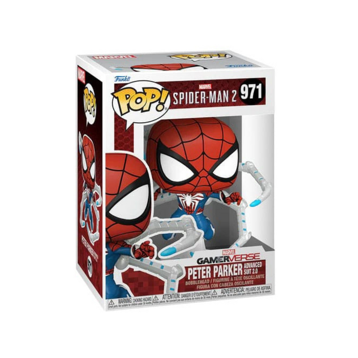 Marvel Spiderman Gamerverse - Figurine POP N° 971 - Peter Parker Advanced Suit 2.0