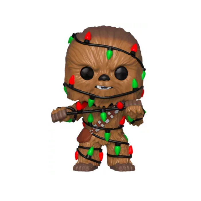 Star Wars Holiday - Figurine POP N° 278 - Chewbacca avec guirlande de Noël