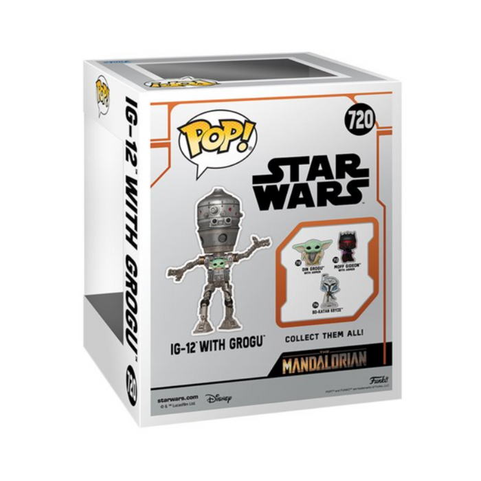 Star Wars Mandalorian - Figurine POP Deluxe N° 720 - IG-12 avec Grogu