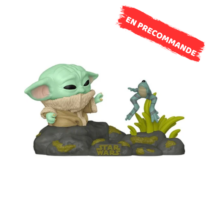 Star Wars Mandalorian - Figurine POP Deluxe N° 721 - Grogu avec Grenouille