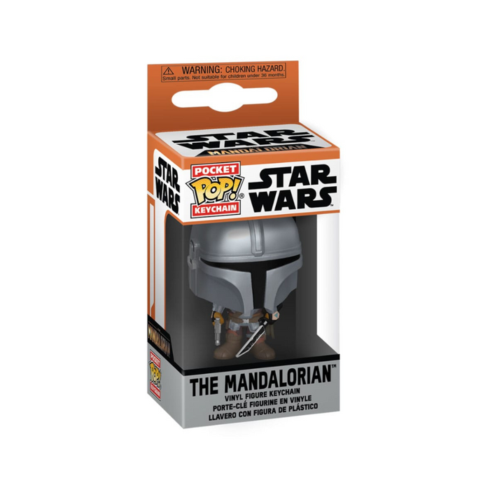Star Wars - Porte-clés Pocket POP - The Mandalorian with Darksaber - avec sabre noir
