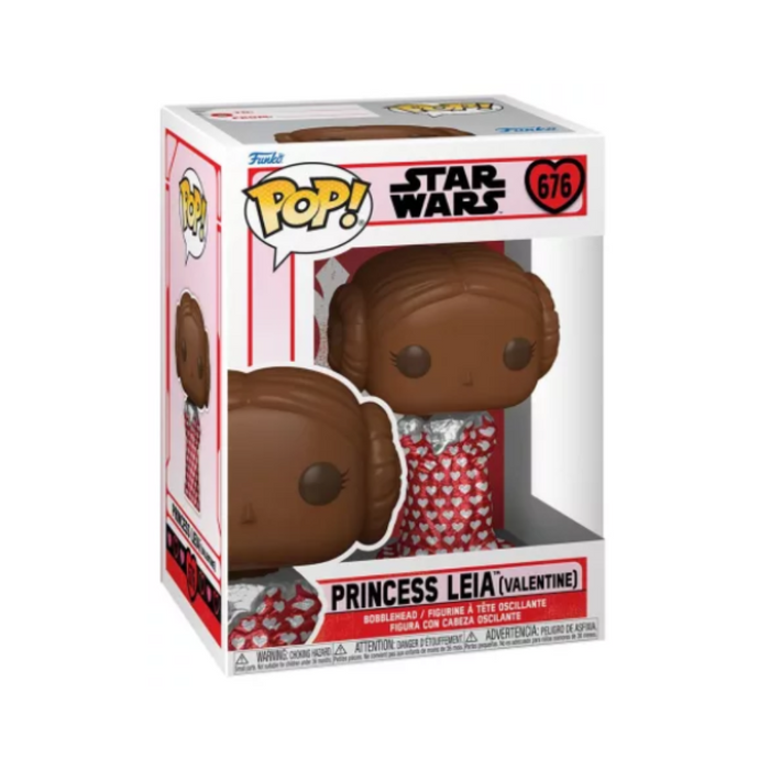Star Wars Saint-Valentin - Figurine POP N° 676 - Princesse Leia (Chocolat)