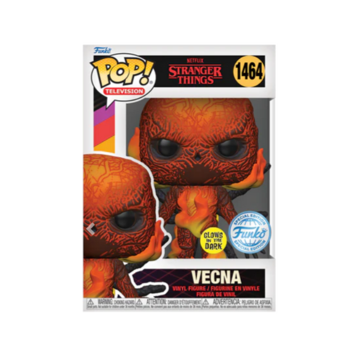 Stranger Things - Figurine POP N° 1464 - Vecna avec flammes Glow in the Dark Edition Spéciale