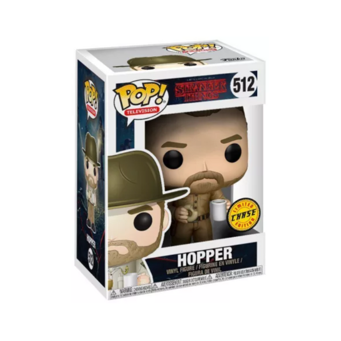 Stranger Things - Figurine POP N° 512 - Hopper Sans Chapeau CHASE