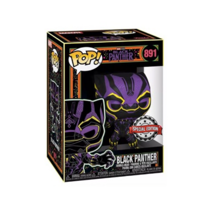 Black Panther - Figurine POP N° 891 - Black Panther - Black Light Edition Spéciale