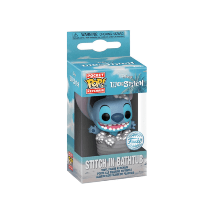 Disney Lilo & Stitch - Porte-clés Pocket POP - Stitch dans Baignoire