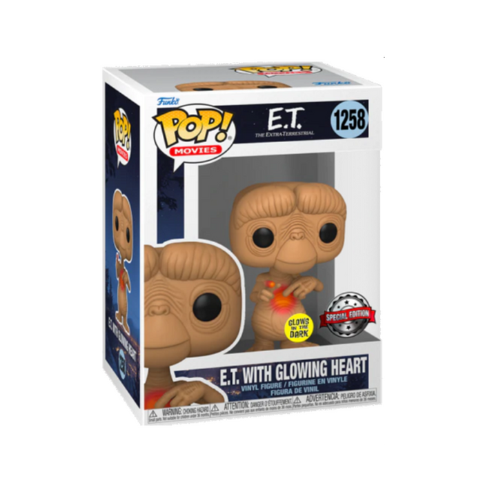 E.T. l' extraterrestre - Figurine POP N° 1258 - E.T. avec cœur rayonnant "Edition Spéciale - GITD"