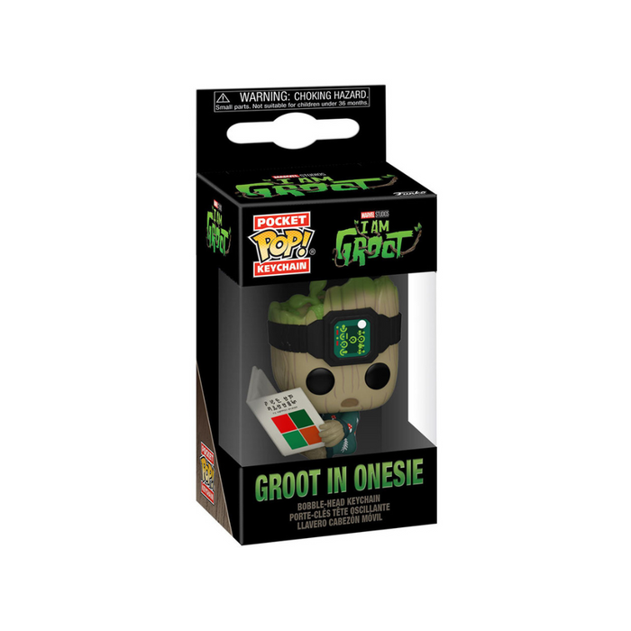 Marvel Je s'appelle Groot - Porte-clés Pocket POP - Groot en grenouillère / in onesie
