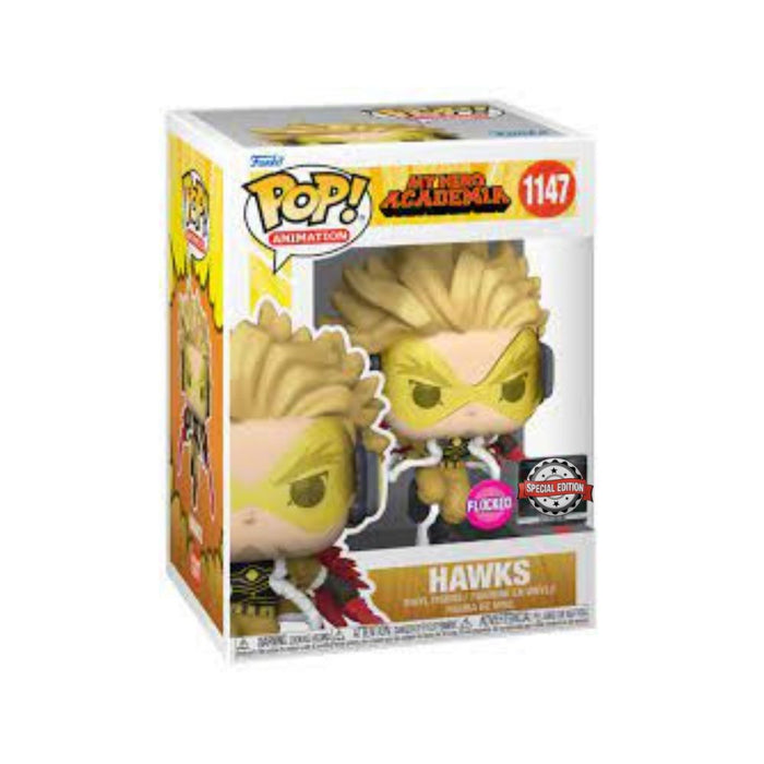 My Hero Academia - Figurine POP N° 1147 - Hawks Flocked Edition Spéciale
