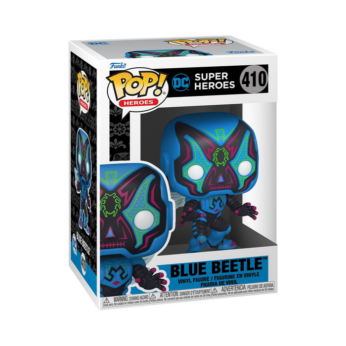 DC Comics Dia de Los - Figurine POP N° 410 - Blue Beetle