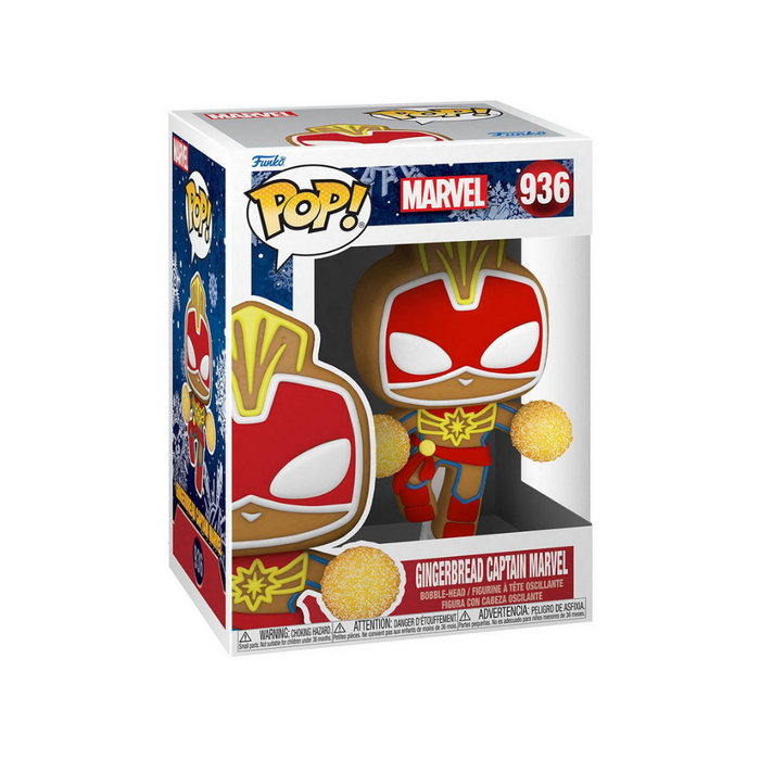Marvel Holiday - Figurine POP N° 936 - Captain Marvel pain d'épices