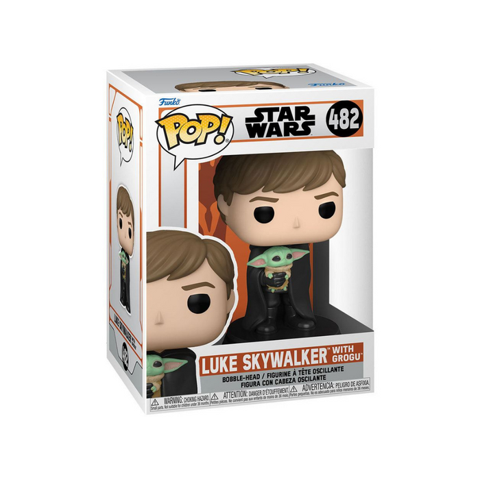 Star Wars Mandalorian - Figurine POP N° 482 - Luke Skywalker avec Grogu