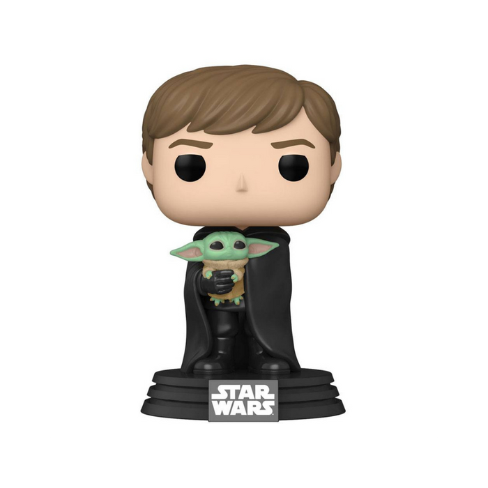 Star Wars Mandalorian - Figurine POP N° 482 - Luke Skywalker avec Grogu