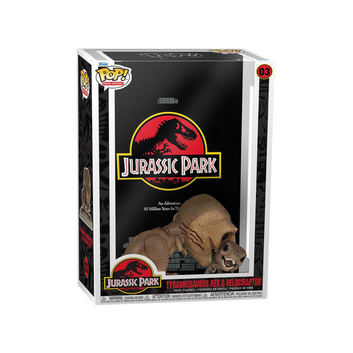 Jurassic Park - Figurine POP N° 03 - Tyrannosaurus Rex & Velociraptora (Funko Fair 2022)