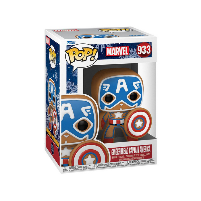 Marvel Holiday - Figurine Pop N° 933 - Captain America pain d'épices