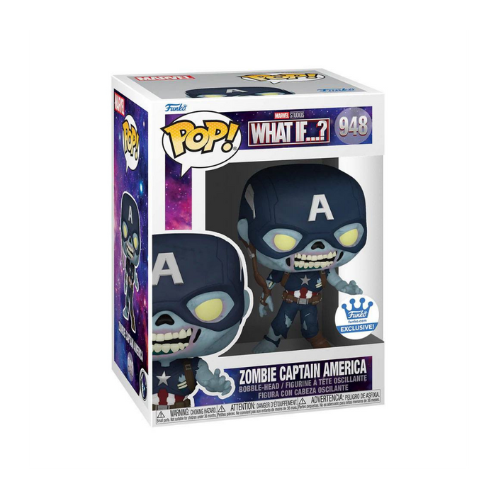 Marvel What If...? - Figurine POP N° 948 - Zombie Captain America "Exclusive"