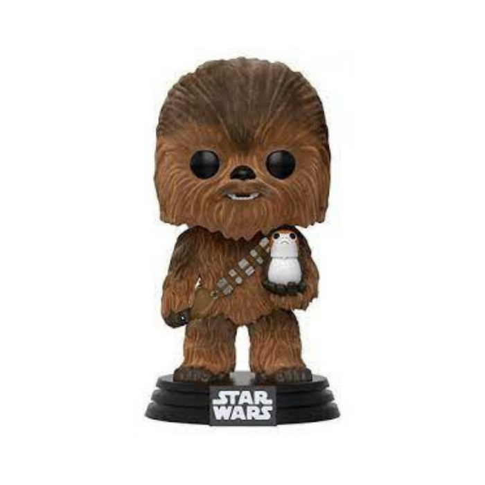 Star Wars 8 - Figurine POP N° 195 - Chewbacca avec Porg